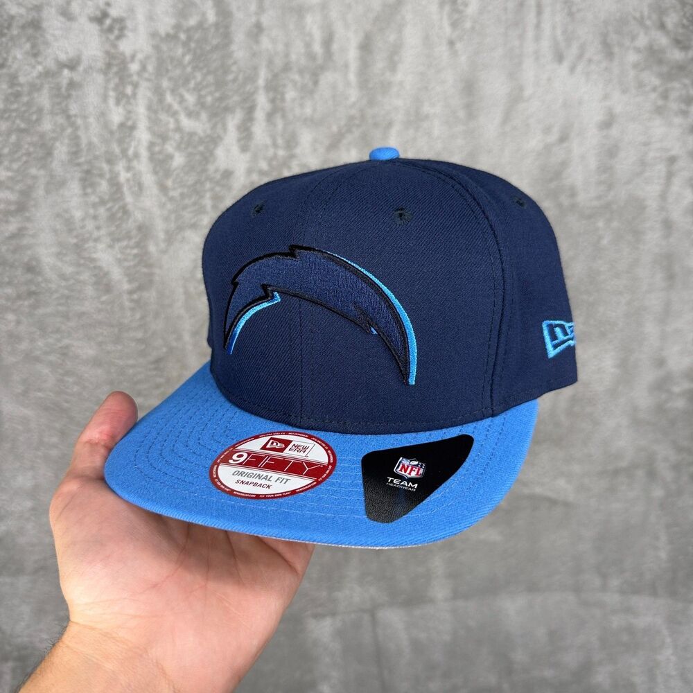 New Era Los Angeles Chargers Hat 9Fifty Blue Bolt Logo Snapback Cap Embroidered